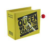 Caja de música/caja musical de manivela de cartón decorado en forma de libro con mecanismo musical de 18 notas - We are the champions (Queen - Freddie Mercury)