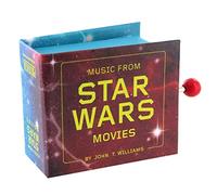 Caja de música / caja musical de manivela de cartón decorado en forma de libro con mecanismo musical de 18 notas - Tema principal de La guerra de las galaxias - Star-Wars (John Williams)