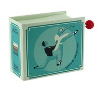 Caja de música/caja musical de manivela de cartón decorado en forma de libro con mecanismo musical de 18 notas - El lago de los cisnes (P. I. Chaikovski)