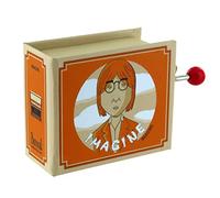 Caja de música/Caja Musical de manivela de cartón Decorado en Forma de Libro con Mecanismo Musical de 18 Notas - Imagine (John L.)