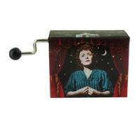 Caja de música / caja musical de manivela de cartón ilustrado y calado con mecanismo musical de 18 notas - Non, je ne regrette rien - No, no me arrepiento de nada (C. Dumont / Edith Piaf)