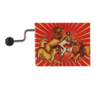 Caja de música/Caja Musical de manivela de cartón ilustrado y Calado con Mecanismo Musical de 18 Notas - Entrada de los gladiadores (Julius Fučík).