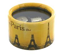 Caja de música / caja musical pisapapeles de cartón reforzado sobre el tema de la Torre Eiffel con mecanismo musical de resorte de 18 notas - La vie en rose - La vida en rosa (Louiguy / Edith Piaf)