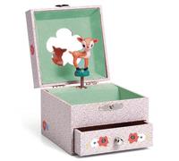 Caja de Música Cervatillo Flauta Mágica de Djeco - Con figura giratoria y cajón para joyas