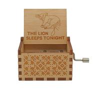 Caja de música con manivela de madera, decorativa y portátil para regalar y decoración del hogar