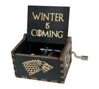 Caja de música con manivela de madera, decorativa y portátil para regalar y decoración del hogar