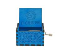 Caja de música con manivela de madera, decorativa y portátil para regalar y decoración del hogar