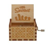 Caja de música con manivela de madera, decorativa y portátil para regalar y decoración del hogar