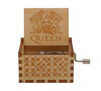 Caja de música con manivela de madera, decorativa y portátil para regalar y decoración del hogar
