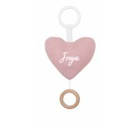 Caja de música corazón rosa JaBaDaBaDo 18 cm | personalizable – Sin personalización