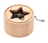 Caja de música de bambú con el villancico: más dulce las campanas nunca suenan - Caja music box de Manivela green-line, edición de Navidad, enmarcada