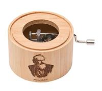 Caja de música de bambú con la melodía: Walzer As Mayor de Johannes Brahms - Caja musical de Manivela green-line