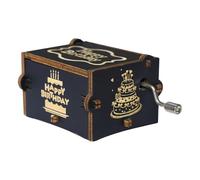 Caja De Música De Cumpleaños, Caja De Música De Manivela De Madera - Instrumento De Caja De Música De Madera Para Cumpleaños,Caja De Música Vintage Y Tallada A Mano Para Familia, Amanecer