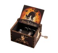 Caja De Música De Halloween Genérica - Caja De Música Portátil Para Halloween - Caja De Música Vintage Grabada Con Manivela, Regalo De Halloween Con Sonido Claro Para Regalos De Navidad Y Halloween