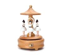 Caja de música de madera, caja de música clásica para niñas, regalo de cumpleaños, decoración navideña, cajas de música con personajes de dibujos animados de cuerda, cajas de música de madera
