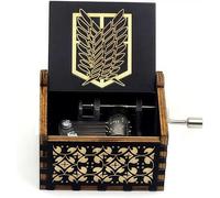 Caja de música de Madera con manivela grabada, Vintage, para cumpleaños, Halloween, Navidad, San Valentín