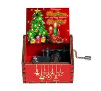 Caja De Música De Madera De Navidad, Caja Retro De Música Navideña - De CajaDe MúsicaCon Acompañamiento