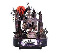 Caja de música de madera hecha a mano de Halloween para decoraciones de fiestas y rompecabezas espeluznantes de Halloween