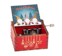 Caja De Música De Madera Navideña, Caja Retro De Música Navideña - Cajas Musical Vintage De Madera Vintage De Manualidad A Mano - Regalos para Niños Familia Family Frienzh Birthday Valentine's Day