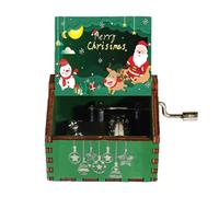 Caja De Música De Madera Navideña, Caja Retro De Música Navideña - Cajas Musical Vintage De Madera Vintage De Manualidad A Mano - Regalos para Niños Familia Family Frienzh Birthday Valentine's Day