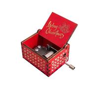 Caja de música de manivela - Caja de música grabada con manivela, caja de música navideña única | Caja de música con temática de Feliz Navidad, Tema de Navidad para mujeres, hombres, jóvenes