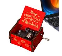 Caja de música de Navidad retro con nuestra caja de música de manivela, caja de música clásica retro con manivela | Caja de música de Navidad para bodas y fiestas