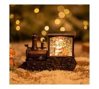 Caja de música de tren navideño con bola de nieve musical que reproduce la canción de Feliz Navidad, regalo de decoración navideña, for regalo de decoración del hogar de Navidad(D)