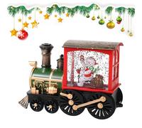Caja de música de tren navideño con bola de nieve musical que reproduce la canción de Feliz Navidad, regalo de decoración navideña, for regalo de decoración del hogar de Navidad(B)