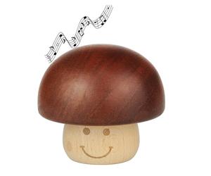 Caja de música "Eres mi sol", con grabado en madera, estilo vintage, con forma de hongo, ideal como regalo para novio, mujer o marido.