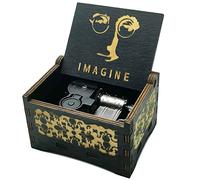 Caja de música Imagina por John Winston Lennon-18 Mecanismo Notas Antique Carved Music Box niños Amigos Jugar Imagine Music