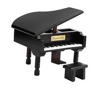 Caja de Música Musical con Melodías: Castillo en el Cielo Caja de Música en Forma de Piano con Taburete Pequeño Caja de Música de Madera Creativa Regalo para Navidad, Cumpleaños