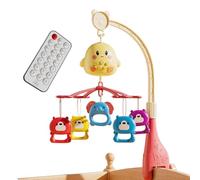 Caja de música musical para cuna, mueble para cuna con mando a distancia para | Juguete giratorio portátil para decoración de cuna infantil 0-18