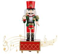 Caja De Música Navideña - Caja de Música de Cascanueces de Madera para Mesa,Navideño Para Niños Jóvenes Adultos Amantes De Manualidades Coleccionistas Decoradores Del Hogar,Para Repisa Mesita Noche Es