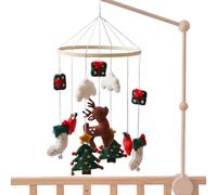 caja de música para cuna, caja de música navideña para cuna - Sonoro, reno de tela para árbol de Navidad, para pared, habitación de niños, cumpleaños