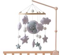 Caja de música para cuna | de techo con oso durmiente | Juguete portátil para cuna, decoración para habitación infantil para dormitorio infantil, sala de juegos, pared, cuna y juegos