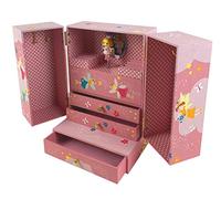 Caja de música para joyas/joyero musical/armario musical Trousselier de madera con princesa giratoria y mecanismo musical de resorte de 18 notas - Minueto de Mozart