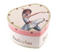 Caja de música para joyas / joyero musical de madera con bailarina animada y decoración "Félicie", la pequeña bailarina del dibujo animado "Bailarina" - El lago de los cisnes (P. I. Chaikovski)