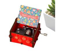 Caja de música pequeña - Caja de música retro de Navidad, caja de música clásica retro con manivela | Caja de música de Navidad para bodas, vacaciones, día del padre