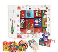 Caja De Navidad Para Llenar,Navideño para Fiestas Invernales - Cajas Vacías Para Contar Los Días Hasta Navidad | Para Chocolate Fondant s Fiesta Juguetes Pequeños Barra Labial Joyería