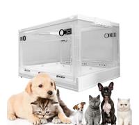 Caja de nebulización para mascotas para perros y gatos, incubadora de terapia de oxígeno para cachorros y gatitos, tratamiento de respiración eficaz para aliviar la tos