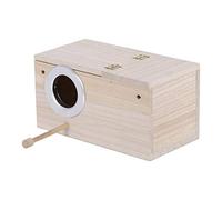 Caja de nida de Madera Nestitante House Parrots House de reproducción con Tapa con bisagras para periquitos para periquitos lólogos Loros para cocinar al Aire Libre (12x12x19.5cm)