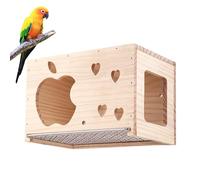 Caja De Nidificación Para Aves Y Pájaros,Decorativo Adorable Con Tallado | Cajas De Anidación Para Aves Como Periquitos - para Jardín Trasero Balcón Patio Terraza Jardín Agapornis Canario Pinzón Cotor
