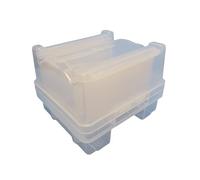 Caja de oblea de polipropileno de 6 pulgadas de diámetro - Capacidad de 25 for aplicaciones de sala limpia clase 100