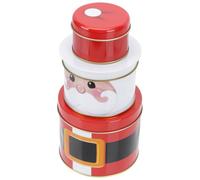 Caja de Obsequio Navideña Diseño 3d de Hojalata de Papá Noel | Rojo, Capacidad Amplia para Hogar y Tienda, Adecuado para Chocolate y Golosinas Navideñas