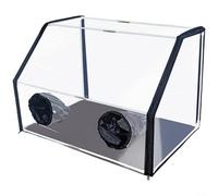 Caja de observación de cultivo de hongos con película transparente y mangas ajustables, estructura de fibra de vidrio plegable ventilada para cultivo de micología y jardinería interior (60 x 40 x 40
