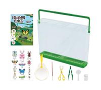 Caja de observación de insectos - caja | Kit Explorer para exteriores | Kit de aventura con lupa y herramientas para ciencias naturales, estable y seguro, color verde, modelo 2026, paquete de 1,