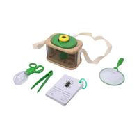 Caja de Observación de Madera con Lupa para Niños, Herramienta de Aprendizaje Stem para Estudio de la Naturaleza, Exploraciones Al Aire Libre, Madera de Haya, 1 Unidad