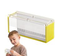 Caja de observación de peces | Contenedor de visualización de peces con tapa y escala | Caja de criador de aislamiento acuático para cangrejos, caracoles, arañas