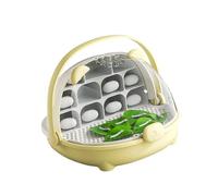 Caja de observación transparente de gusanos de seda con compartimento extraíble y rejillas de ventilación para el desarrollo y crecimiento de gusanos de seda para la salud, contenedor de crecimiento