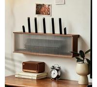 Caja de Ocultación Router Wifi Madera, Organizador Regleta & Sistema Gestión de Cables - Adecuado para Salones, Dormitorios & Residencias(Brown,L48cm/18.9in)